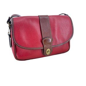 Coach Vintage Sheridan Glenwood Red & Tan Turnlock Crossbody Purse